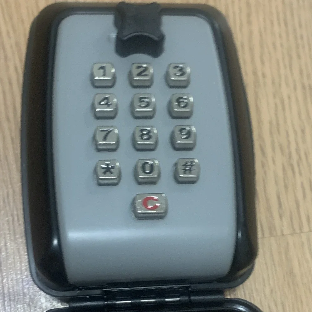 Wall Mount Key Safe Lock Box, Keypad Combination, Small Matte Black/Gray